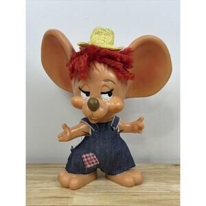 Vintage - 1970s - Roy Des Country Boy Mouse - Plastic Bank Royal Industries 10”
